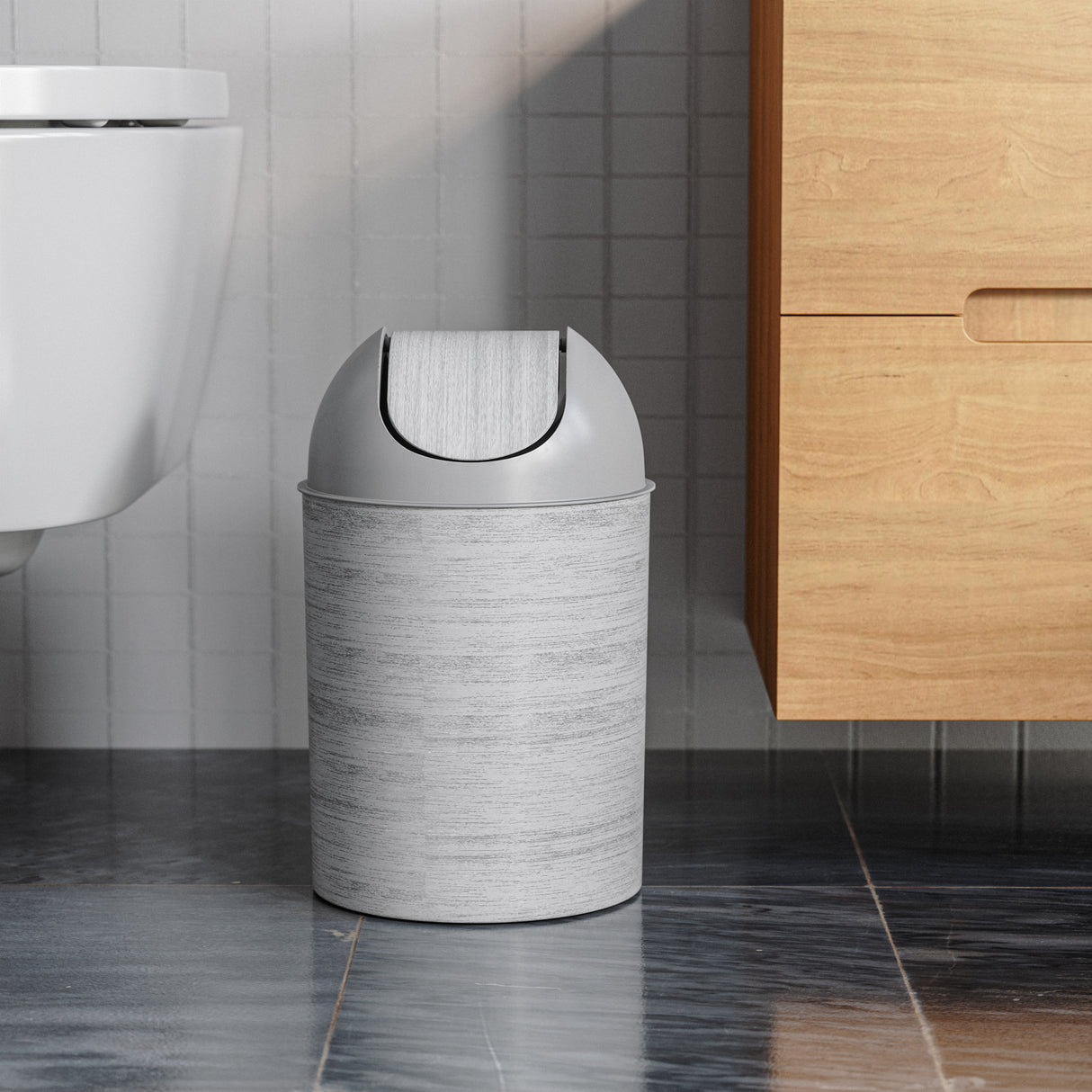 Stylish Small Bathroom Trash Cans for $15 or Less