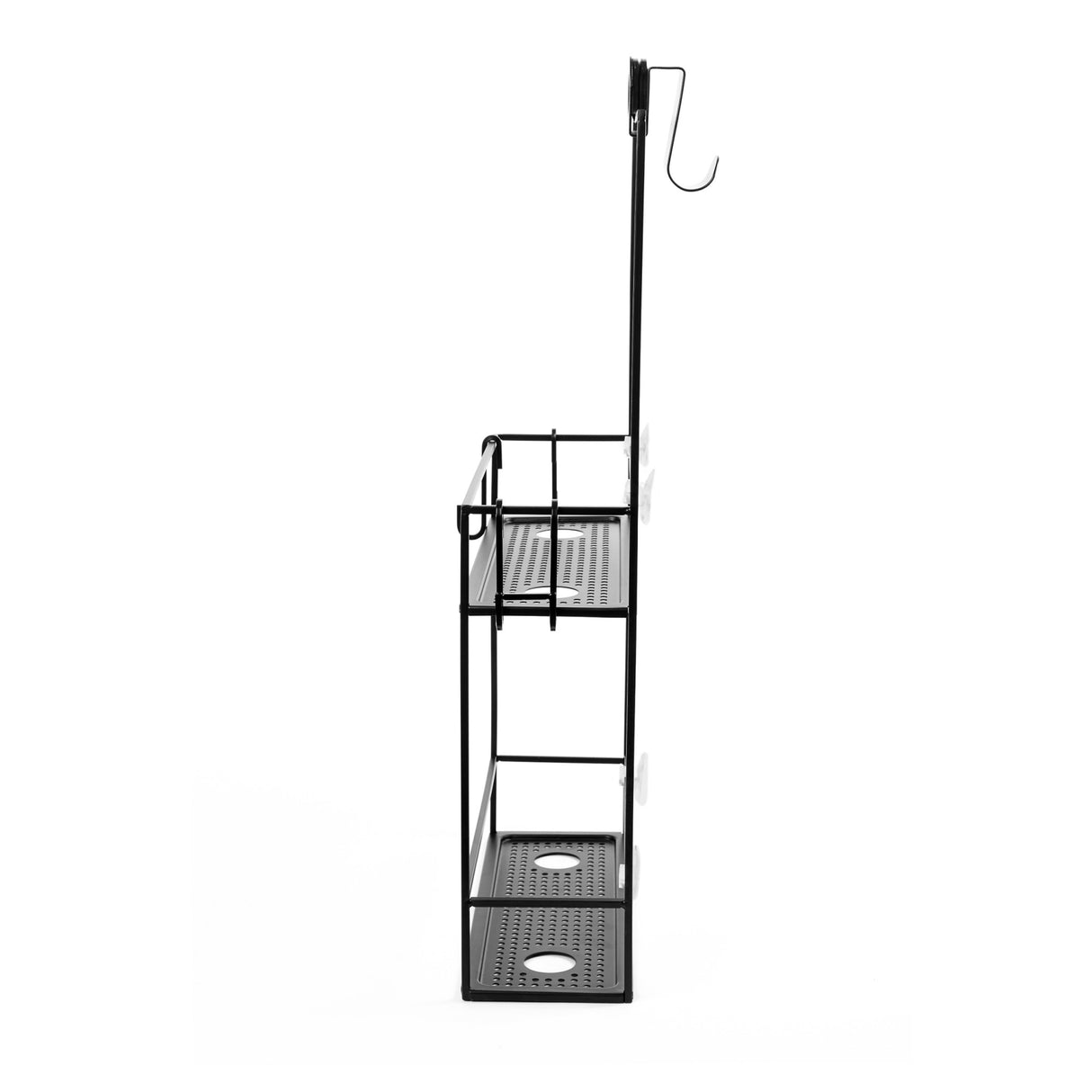 Adhesive Shower Caddy Shower Shelves Stainless Steel Self in Black, 3